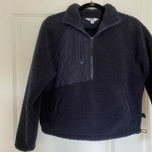 Teddy half zip pullover